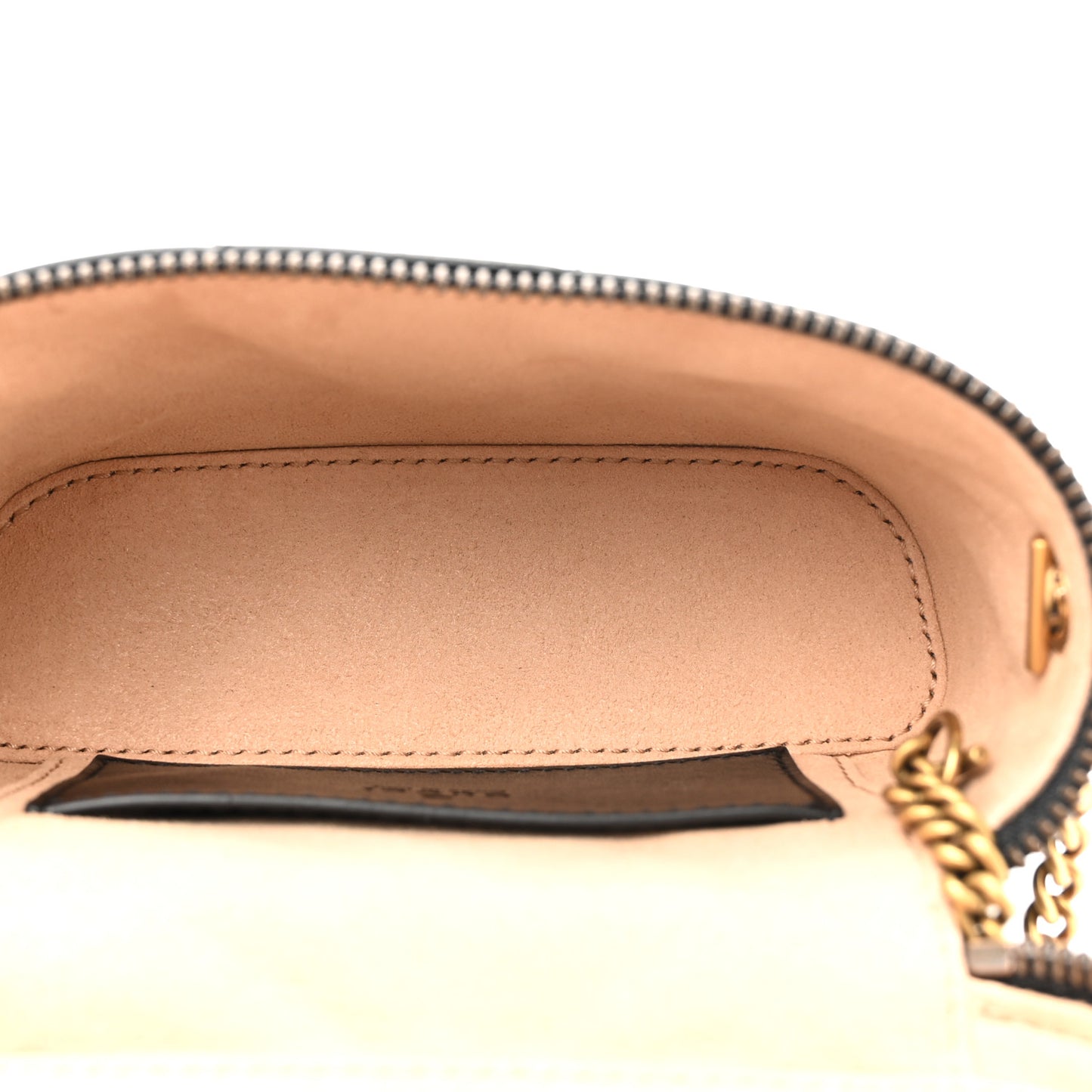 Calfskin Matelasse Chevron Mini GG Marmont Top Handle Bag Black