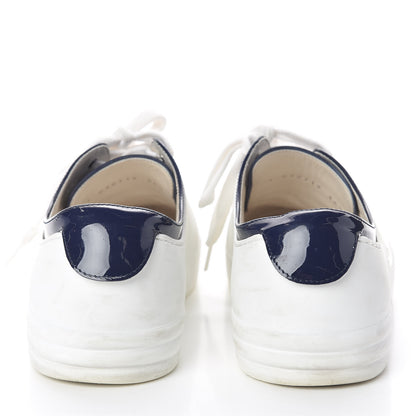 Chanel Patent CC Sneakers 36.5 Navy White 17 of 17