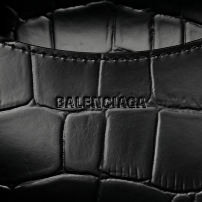 Balenciaga Semi Shiny Calfskin Crocodile Embossed Neo Classic Black Hardware S City Black 6 of 9