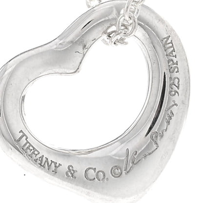 Tiffany Sterling Silver 11mm Elsa Peretti Open Heart Pendant Necklace 5 of 5