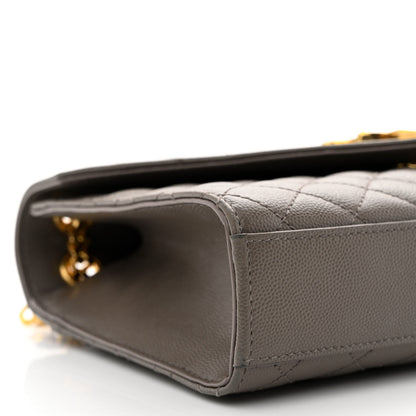 Saint Laurent Grain De Poudre Textured Mixed Matelasse Medium Triquilt Monogram Satchel Earth 9 of 16