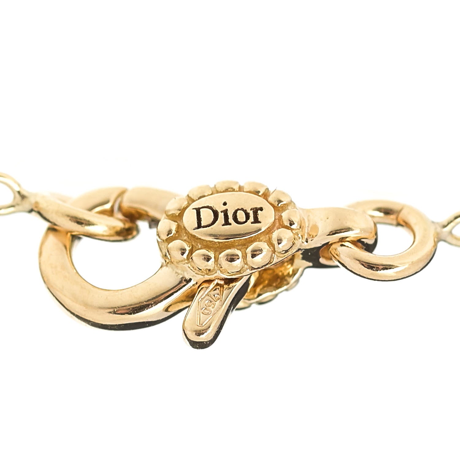 Christian Dior 18K Yellow Gold Diamond Mother of Pearl 3 Station Rose Des Vents Bracelet 3 of 6