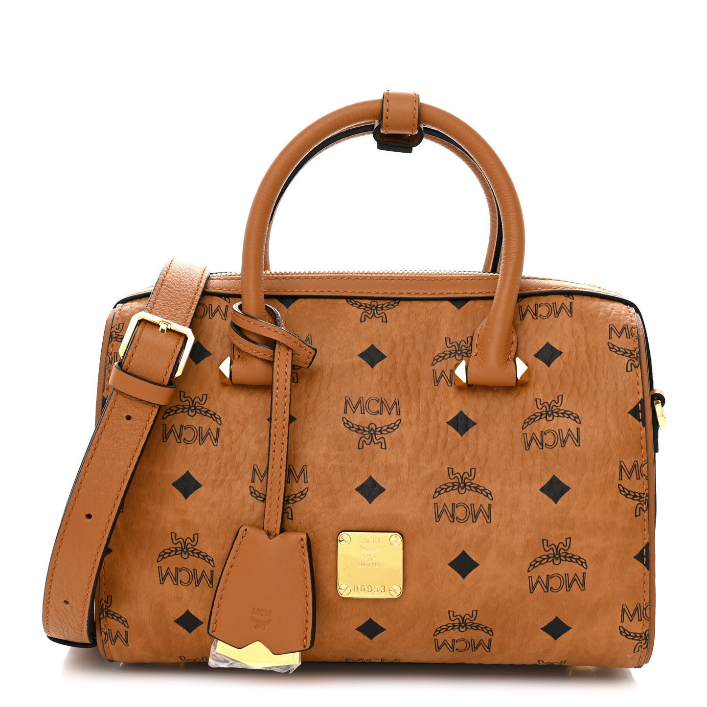 Visetos Small Essential Boston Bag Cognac