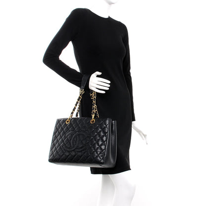 Chanel Caviar Quilted Grand Shopping Tote GST Black 2 of 8