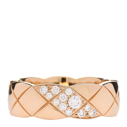 Chanel 18K Yellow Gold Diamond Small Coco Crush Ring 54 6.75 1 of 7