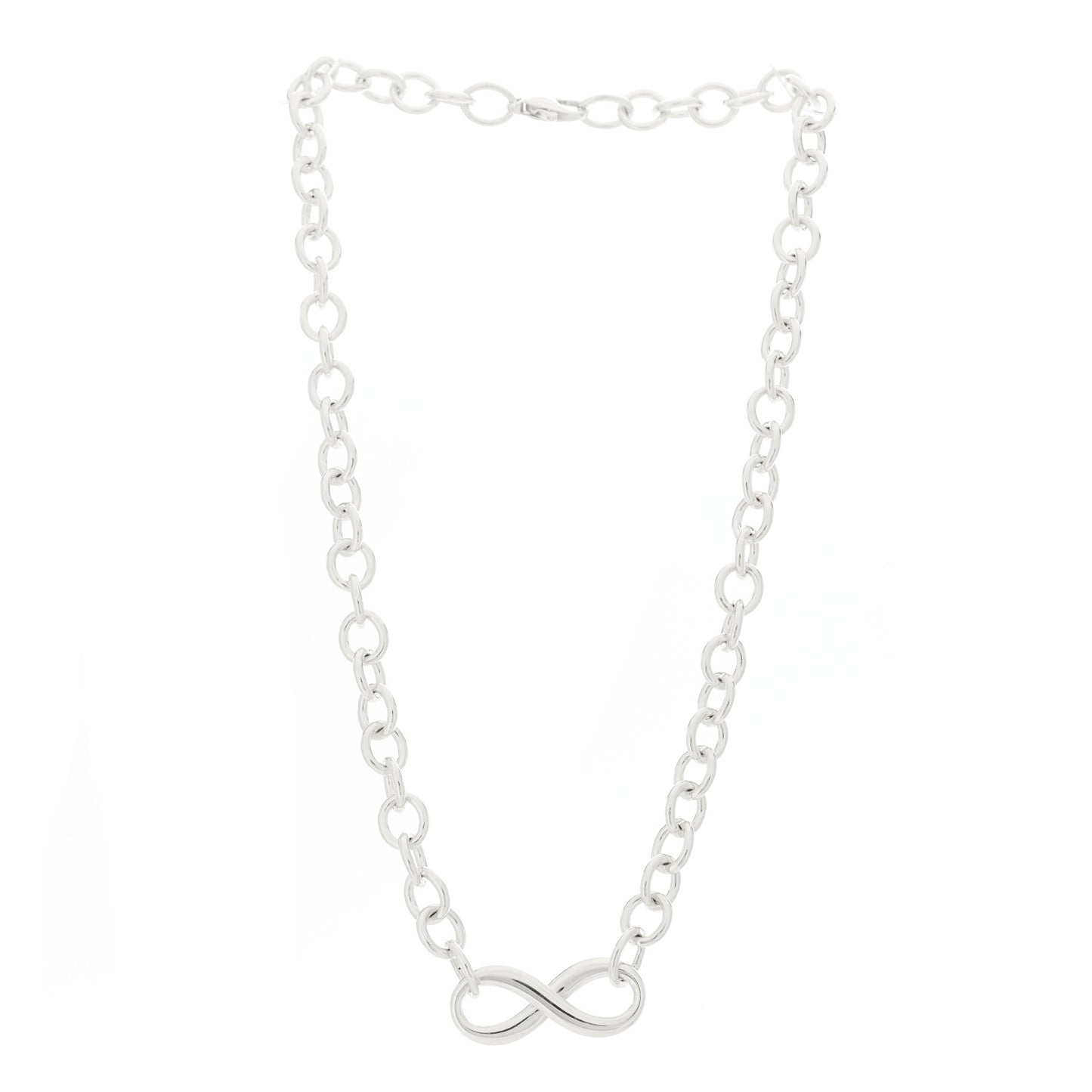 Sterling Silver Infinity Link Necklace