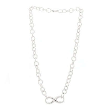 Tiffany Sterling Silver Infinity Link Necklace 3 of 5