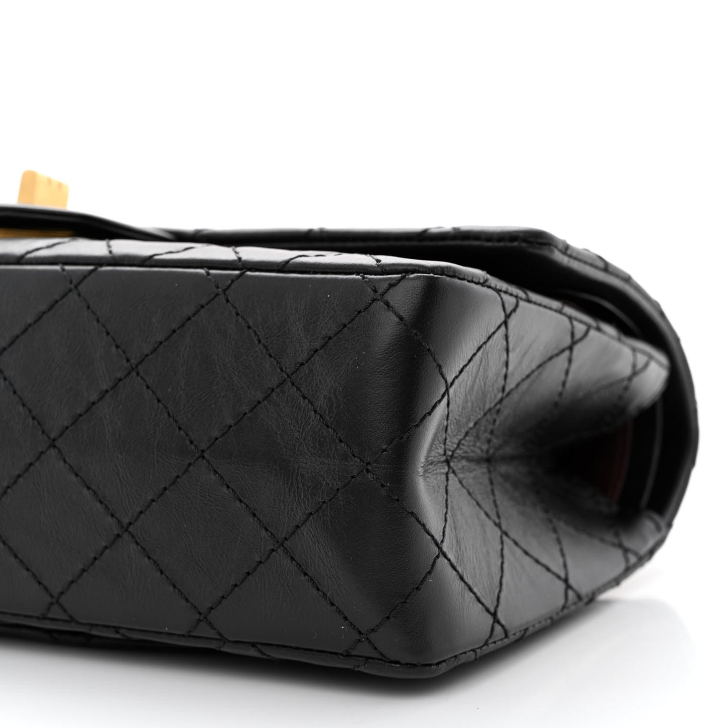 Aged Calfskin Quilted 2.55 Reissue 225 Flap Black