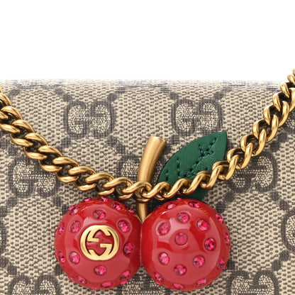 Gucci GG Supreme Monogram Mini Cherry Chain Bag 7 of 10