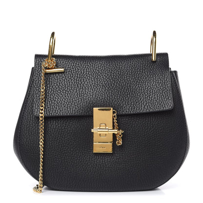 Chloe Grained Lambskin Drew Shoulder Bag Black 1 of 9