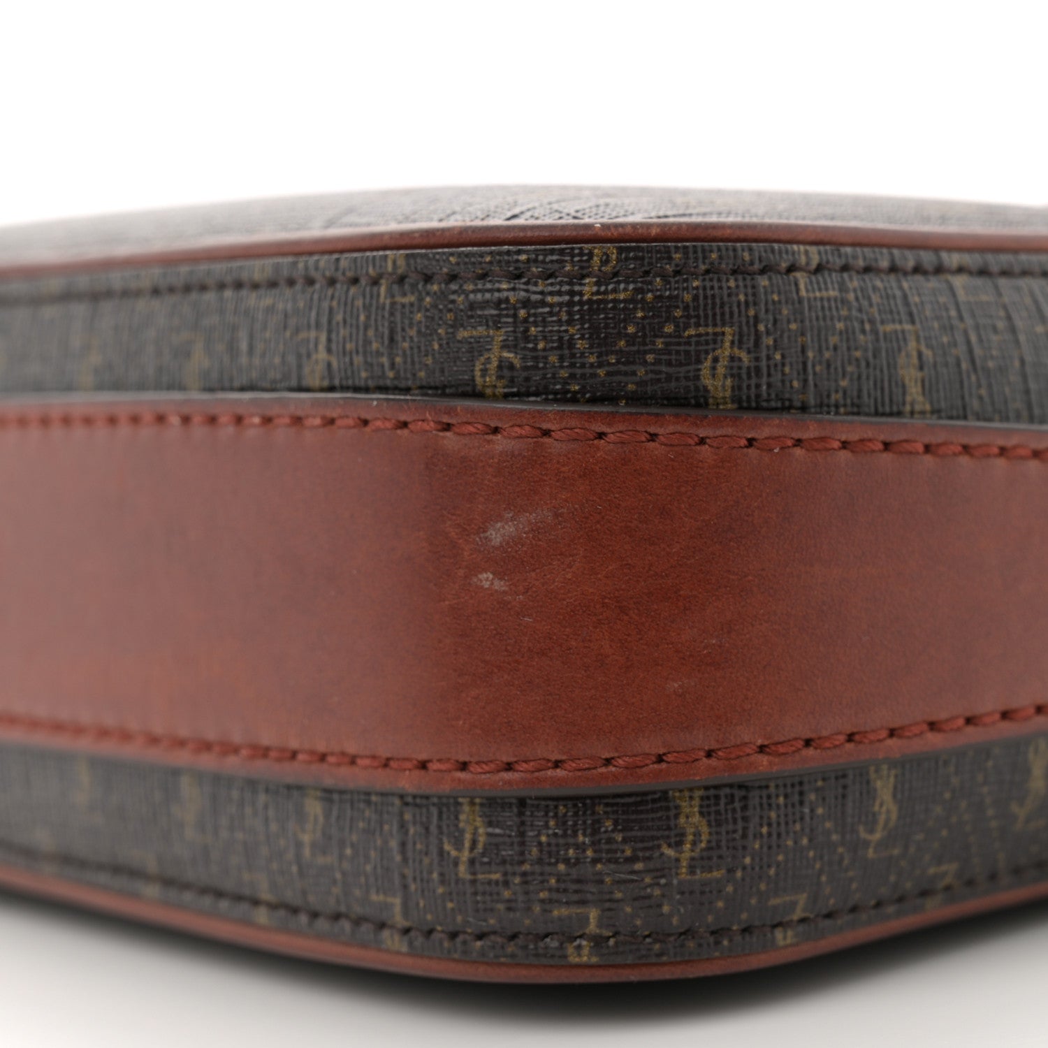 Saint Laurent Canvas Smooth Calfskin Le Monogramme Camera Bag Chestnut 10 of 15