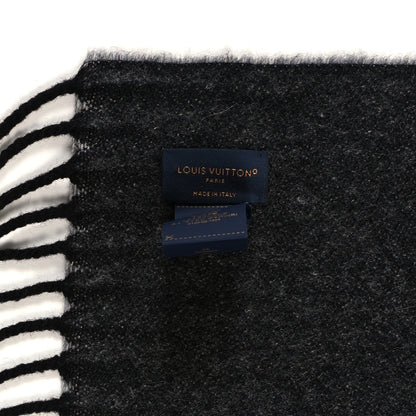 Louis Vuitton Cashmere Wool Monogram Gradient Scarf Light Grey 3 of 3