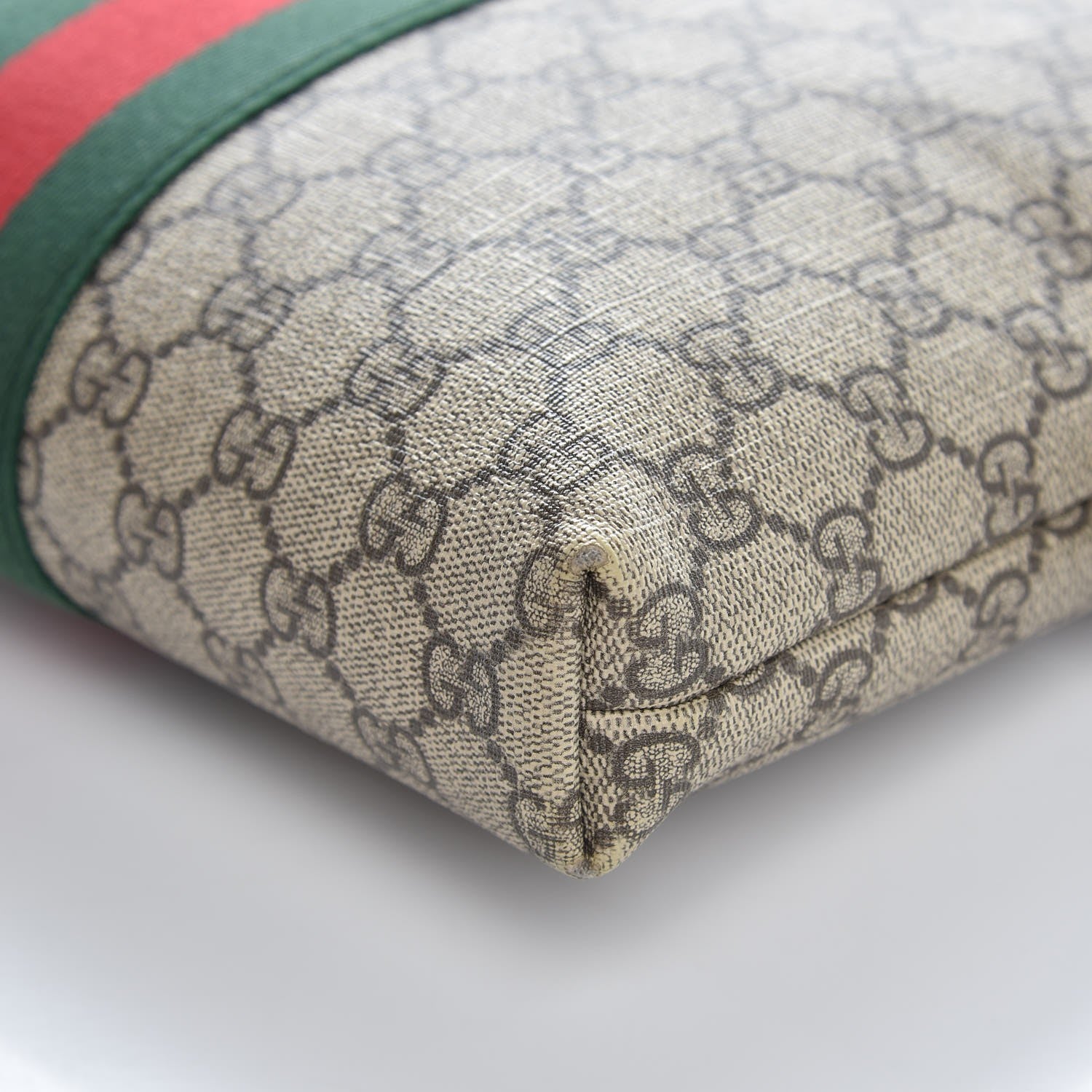Gucci GG Supreme Monogram Web Messenger Bag Black 10 of 11