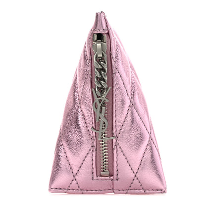 Saint Laurent Metallic Calfskin Berlingo Bag Charm New Azalea 1 of 6