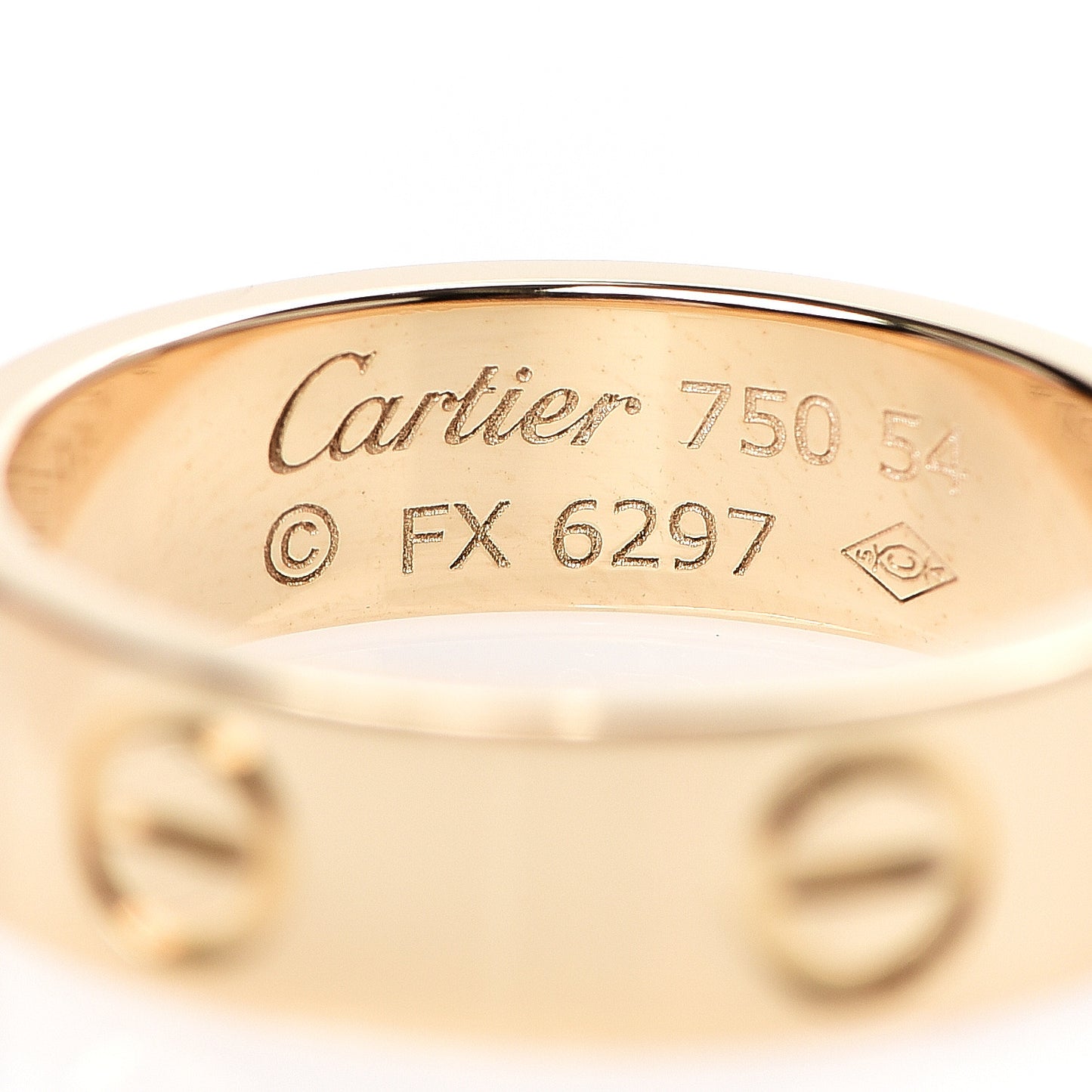 18K Yellow Gold 5.5mm LOVE Ring 54 6.75