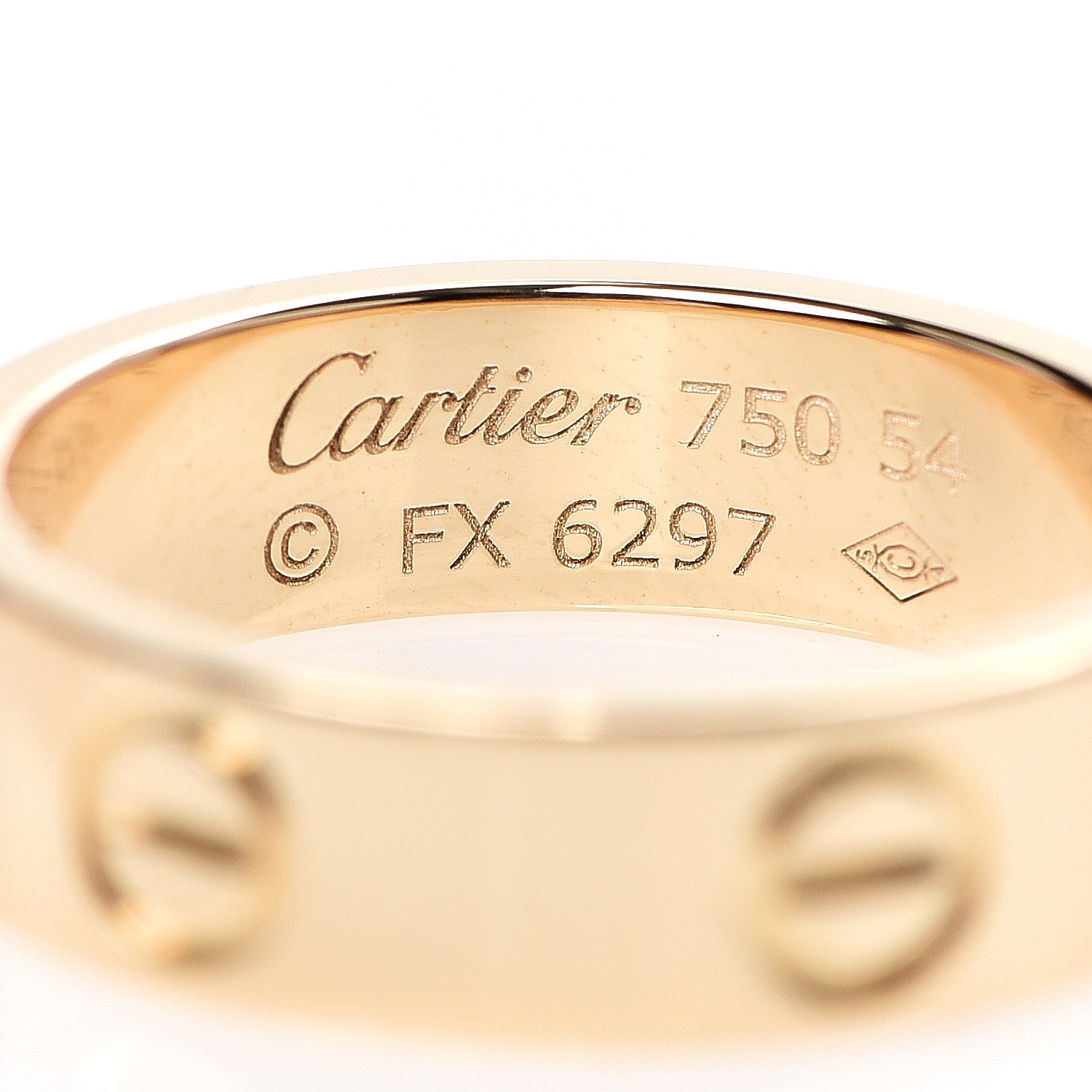 Cartier 18K Yellow Gold 5.5mm LOVE Ring 54 6.75 3 of 3