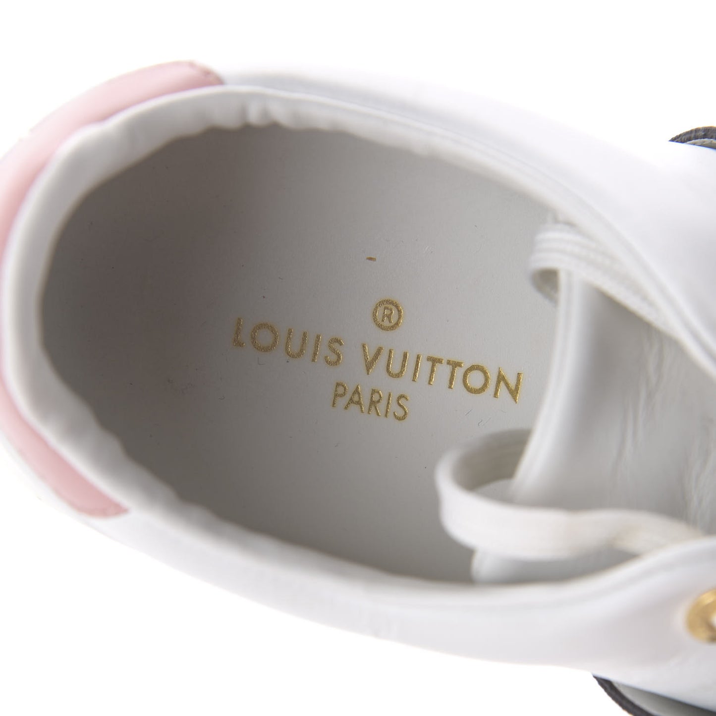 Calfskin Monogram Striped Frontrow Sneakers 39 White