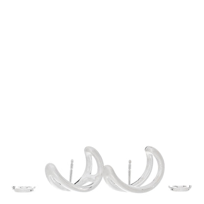 Hermes Sterling Silver Chaine D'Ancre Punk Earrings 3 of 5