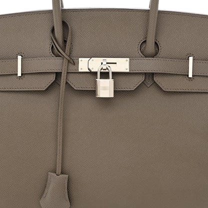 Hermes Epsom Birkin Sellier 35 Etain 8 of 12