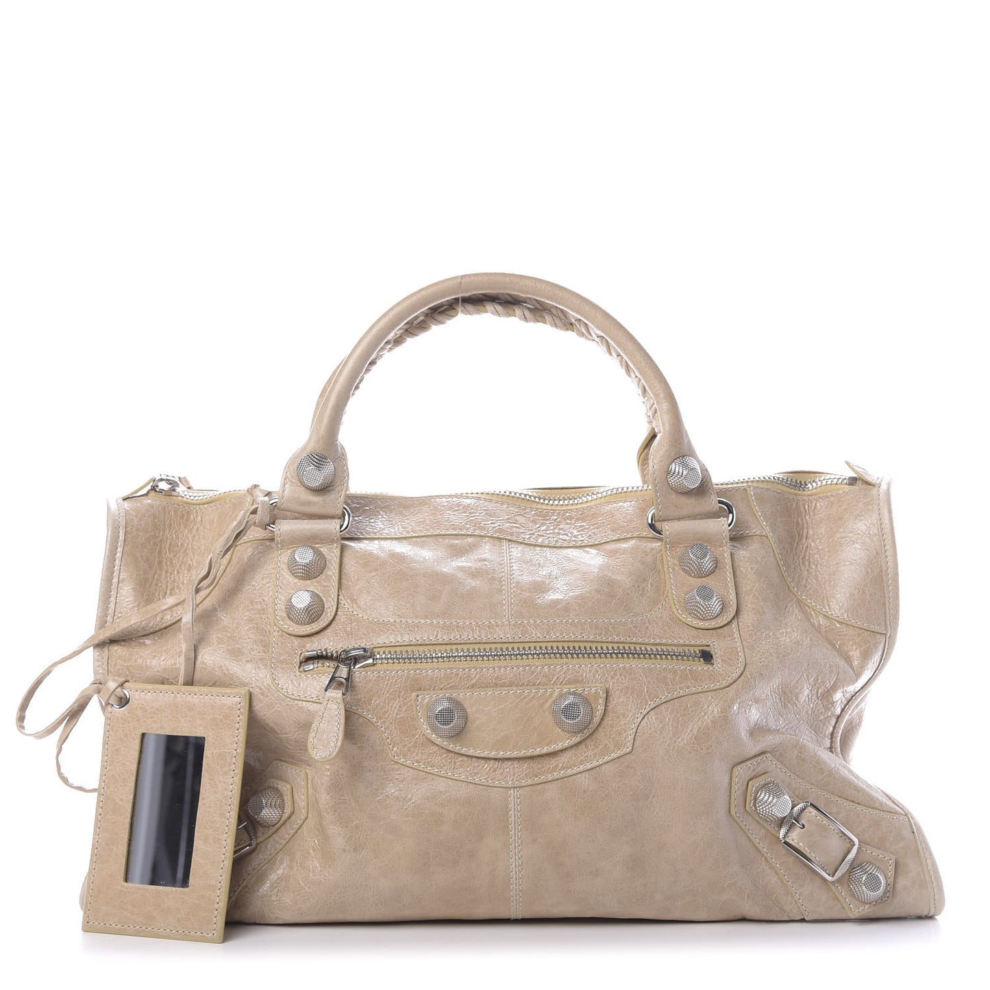 Agneau Giant 21 Silver Hardware Work Sahara