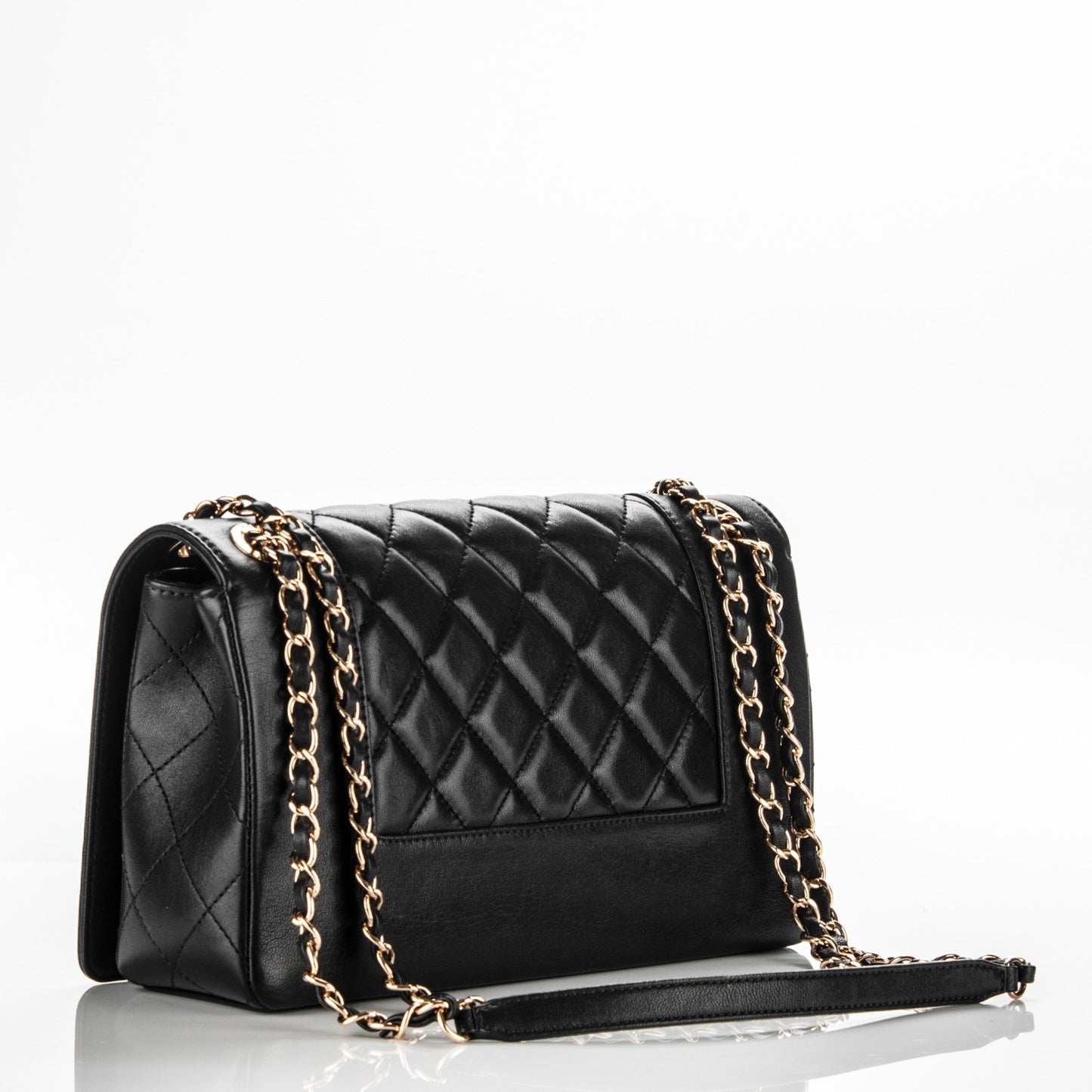 Sheepskin Quilted Vintage Mademoiselle Flap Black