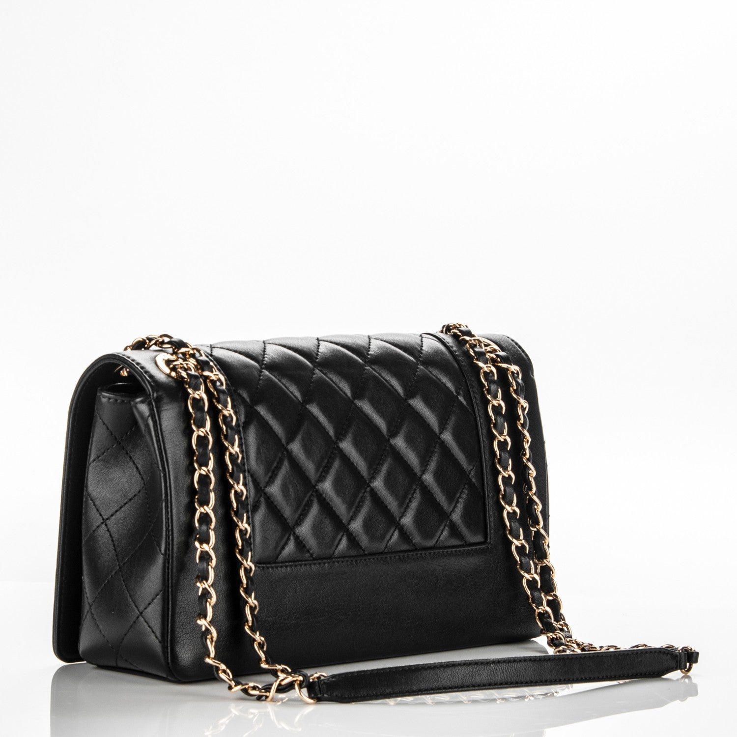 Chanel Sheepskin Quilted Vintage Mademoiselle Flap Black 3 of 8