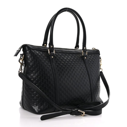 Gucci Soft Microguccissima Small Zippered Satchel Black 3 of 9