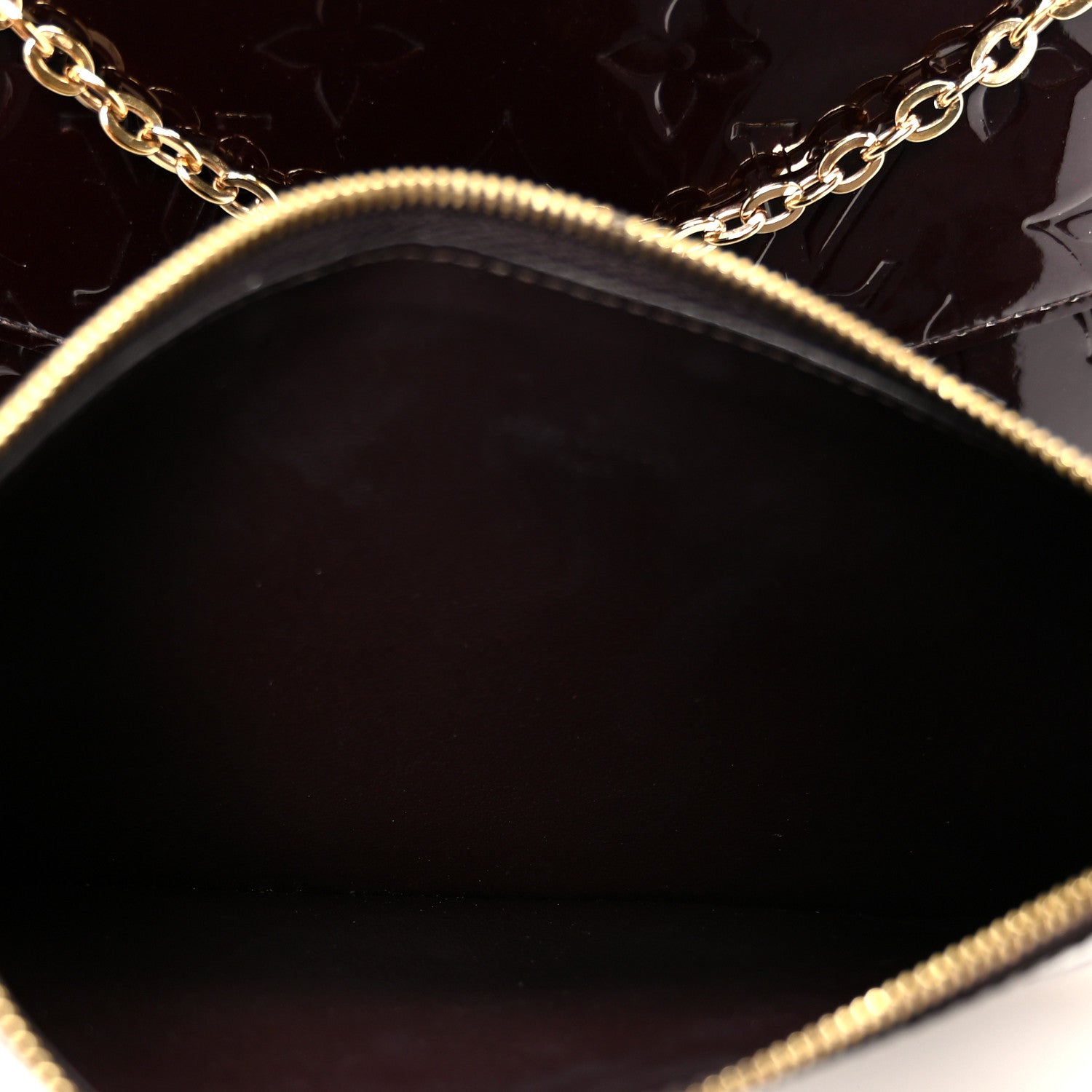 Louis Vuitton Vernis Pochette Felicie Chain Wallet Amarante 9 of 16