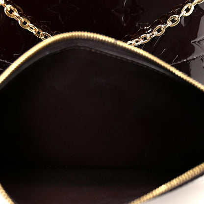 Louis Vuitton Vernis Pochette Felicie Chain Wallet Amarante 9 of 16