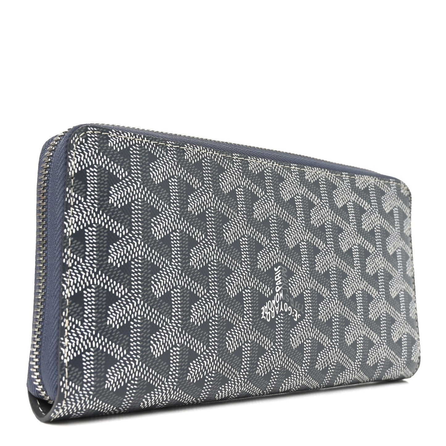 Goyardine Matignon Zip Around GM Wallet Grey