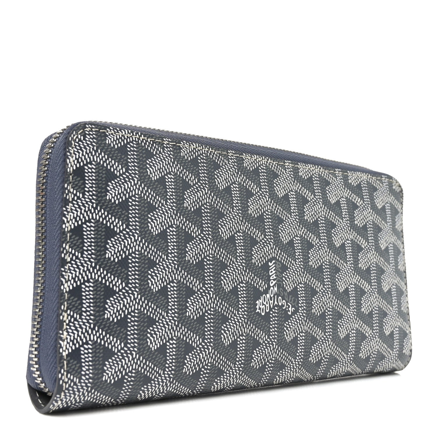 Goyard Goyardine Matignon Zip Around GM Wallet Grey 3 of 7