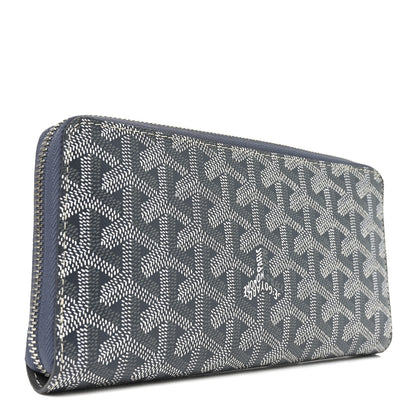 Goyard Goyardine Matignon Zip Around GM Wallet Grey 3 of 7