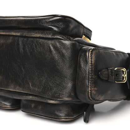 Miu Miu Distressed Nappa Pocket Bag Sand Coffee 9 of 9