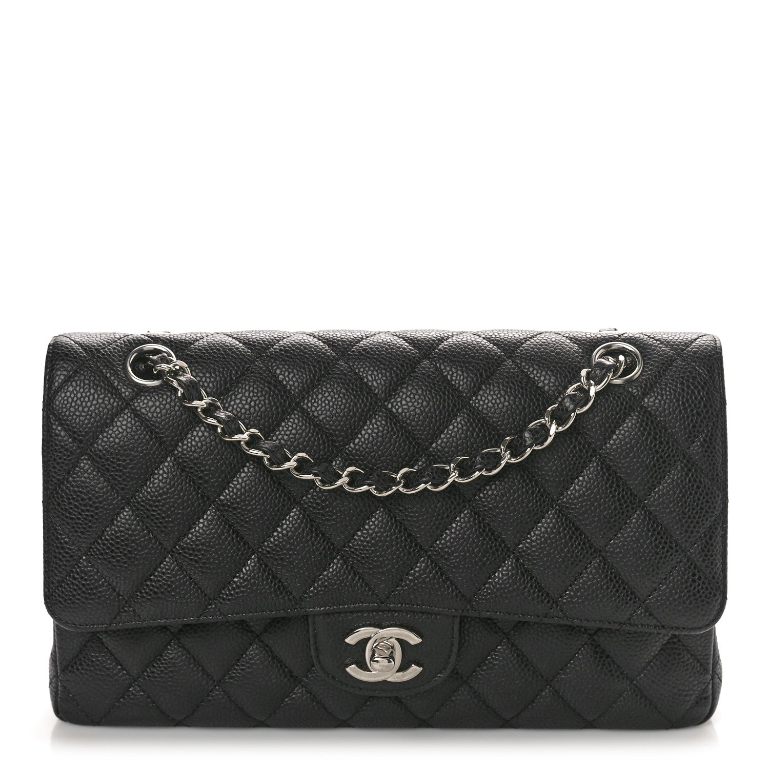 Chanel Caviar Quilted Medium Double Flap Black 1 of 10