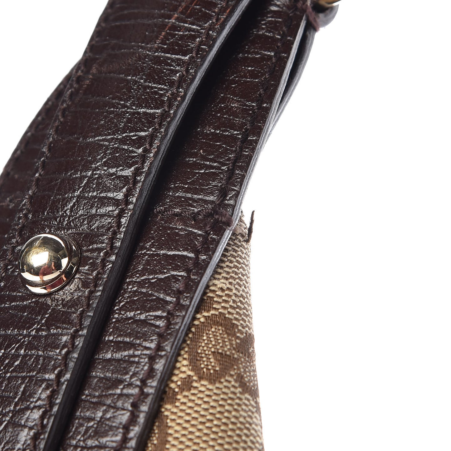 Monogram Medium Horsebit Chain Hobo Dark Brown