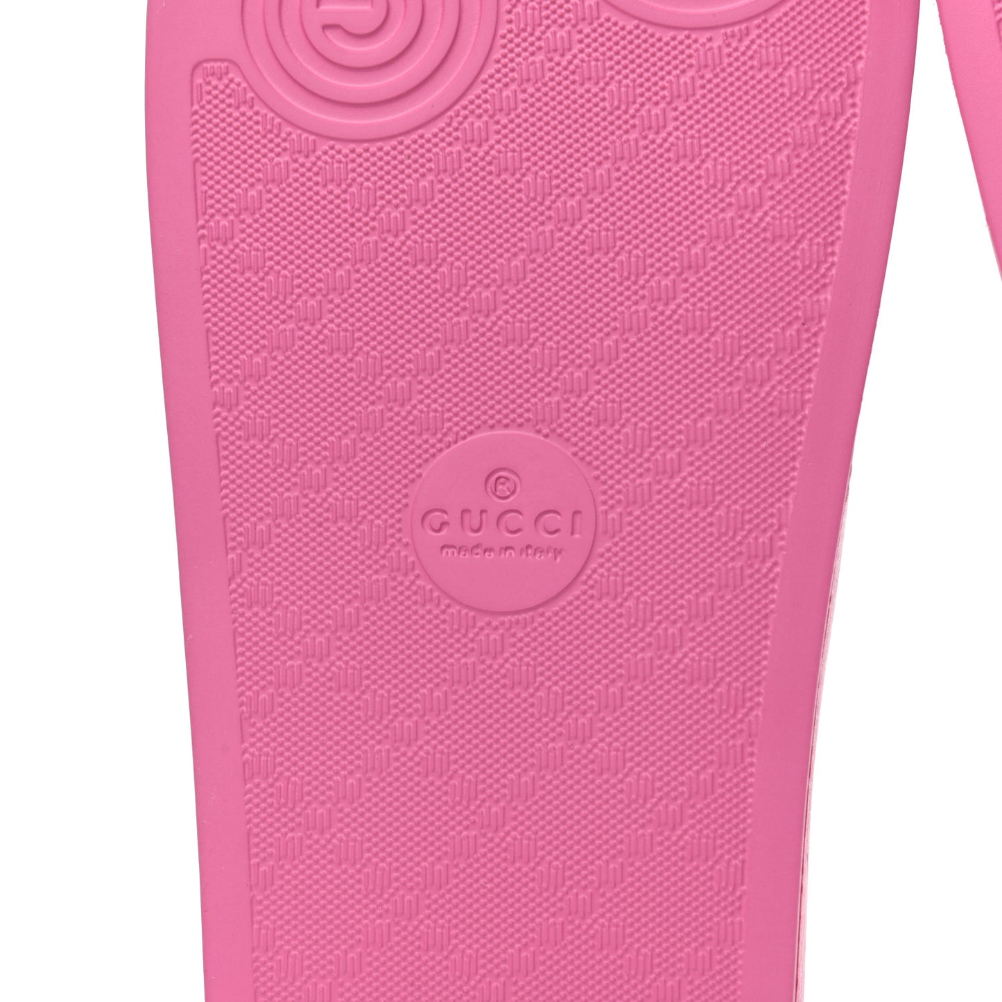 Rubber Womens Logo Slide Sandals 38 Fuchsia