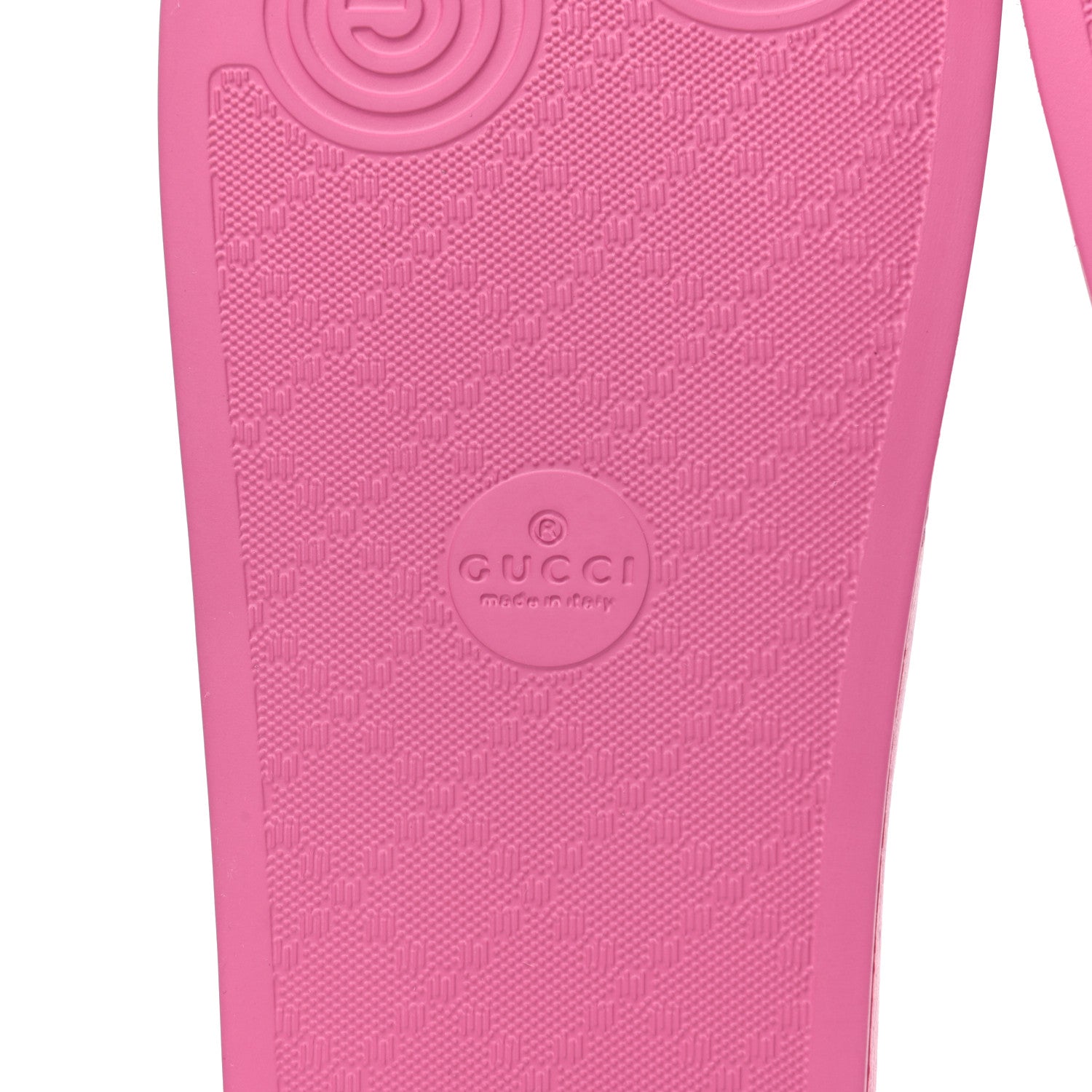 Gucci Rubber Womens Logo Slide Sandals 38 Fuchsia 6 of 7