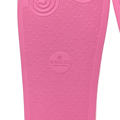 Gucci Rubber Womens Logo Slide Sandals 38 Fuchsia 6 of 7