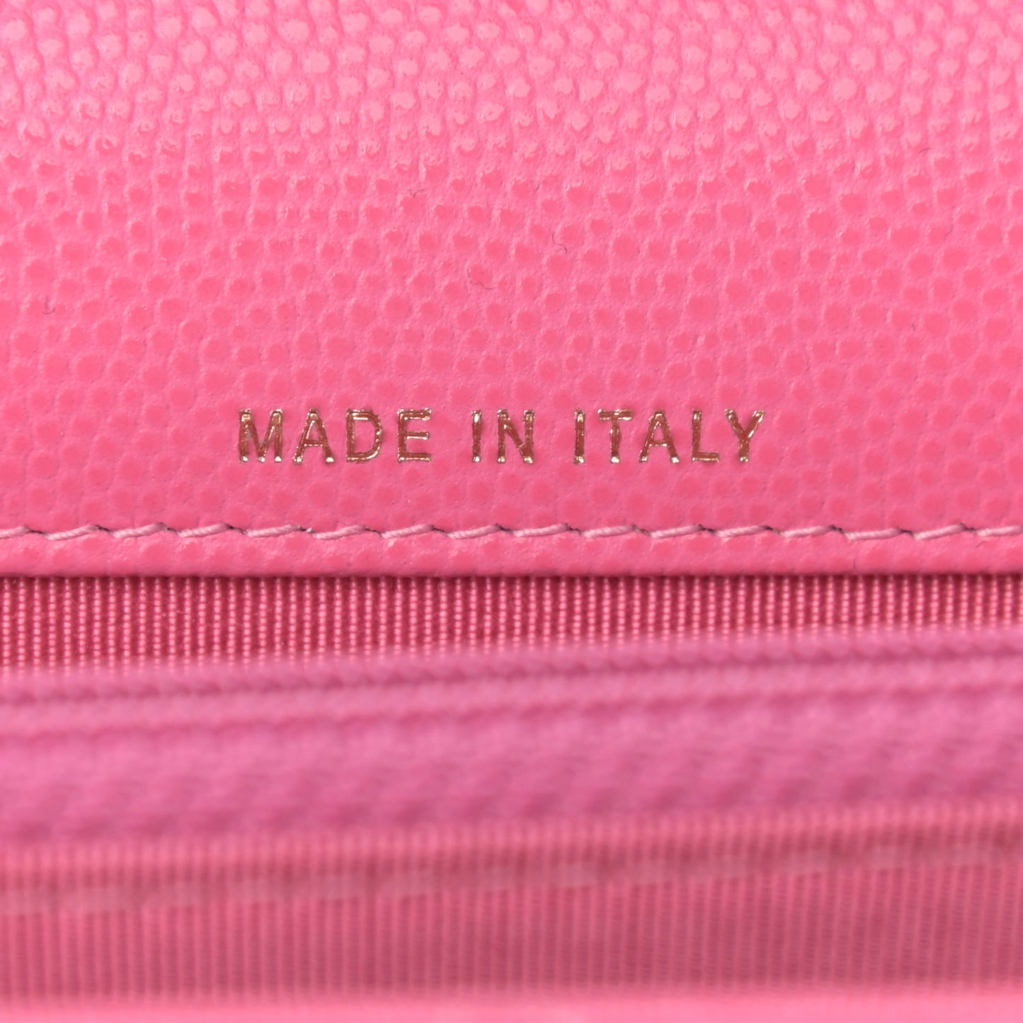 Caviar Quilted Square Wallet On Chain WOC Pink