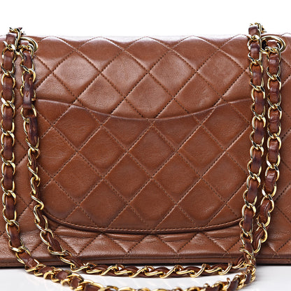 Chanel Lambskin Quilted Medium Double Flap Brown 11 of 17