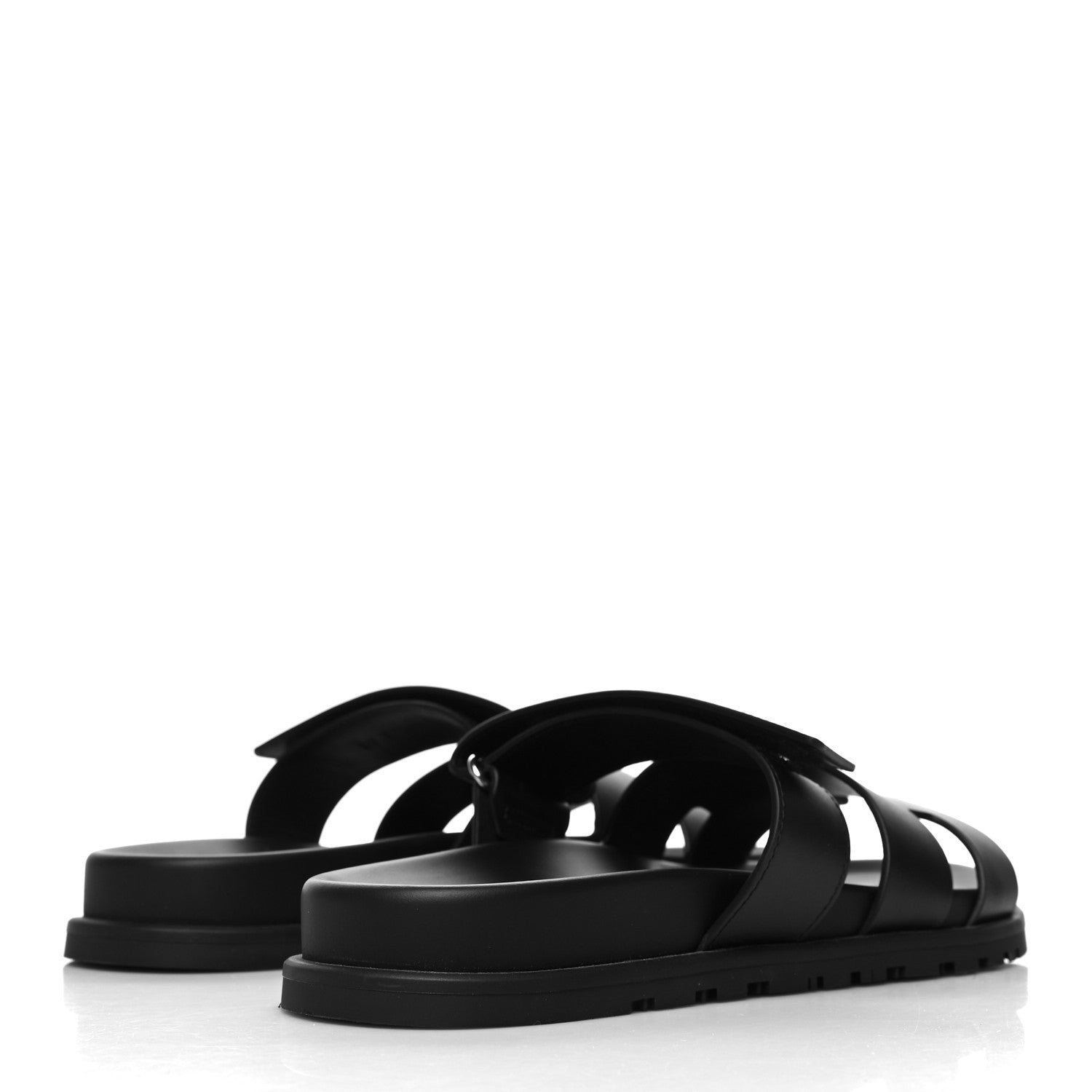 Hermes Calfskin Mens Chypre Sandals 42.5 Black 4 of 8