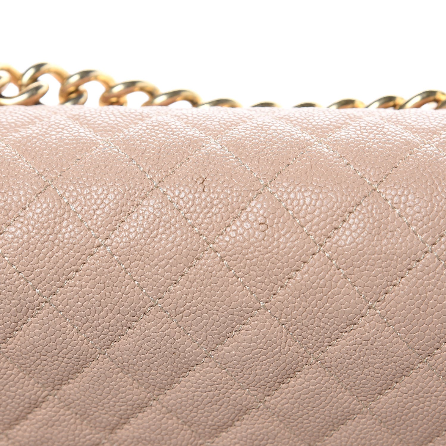 Chanel Caviar Quilted New Medium Boy Flap Light Beige 13 of 14