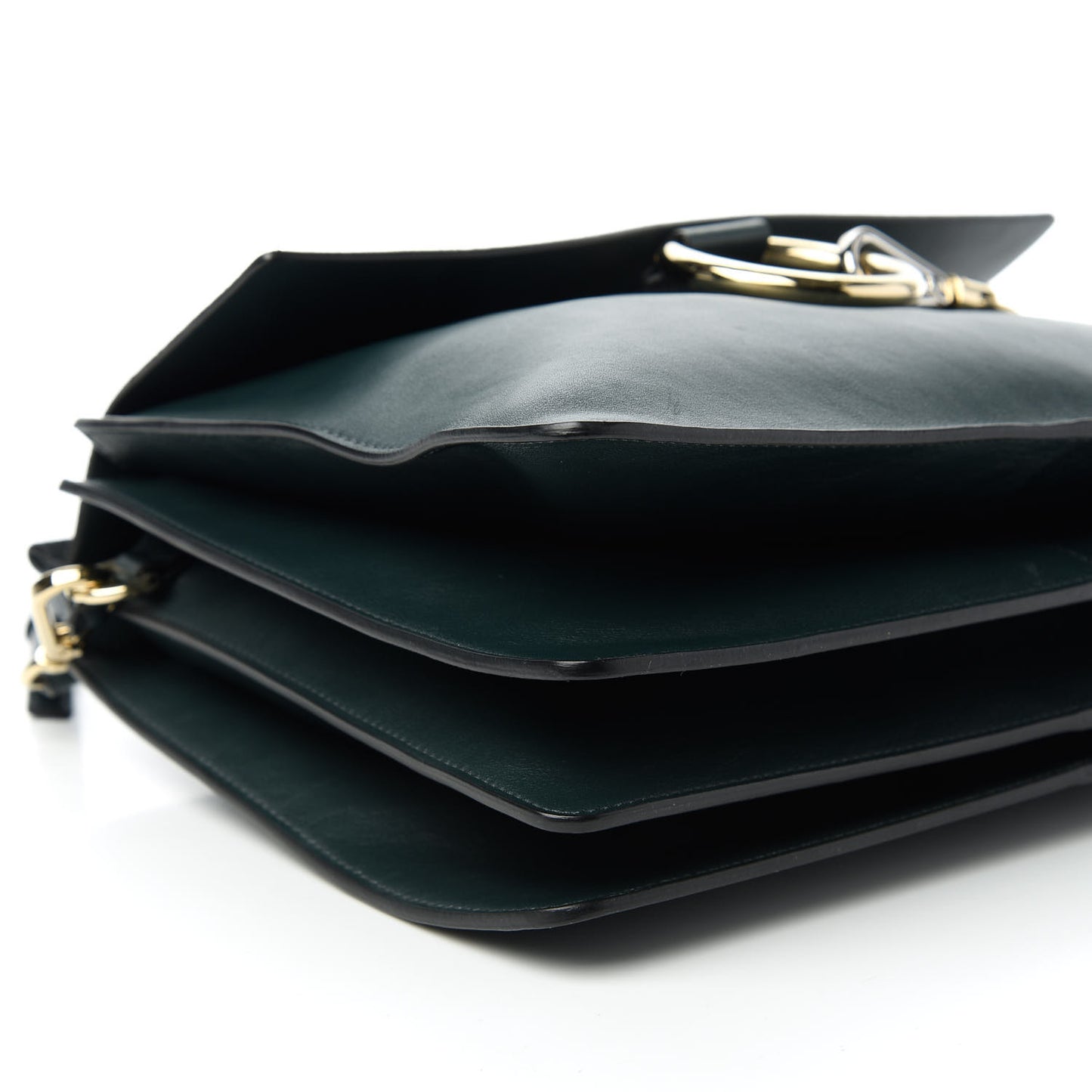 Suede Calfskin Medium Faye Shoulder Bag Intense Green