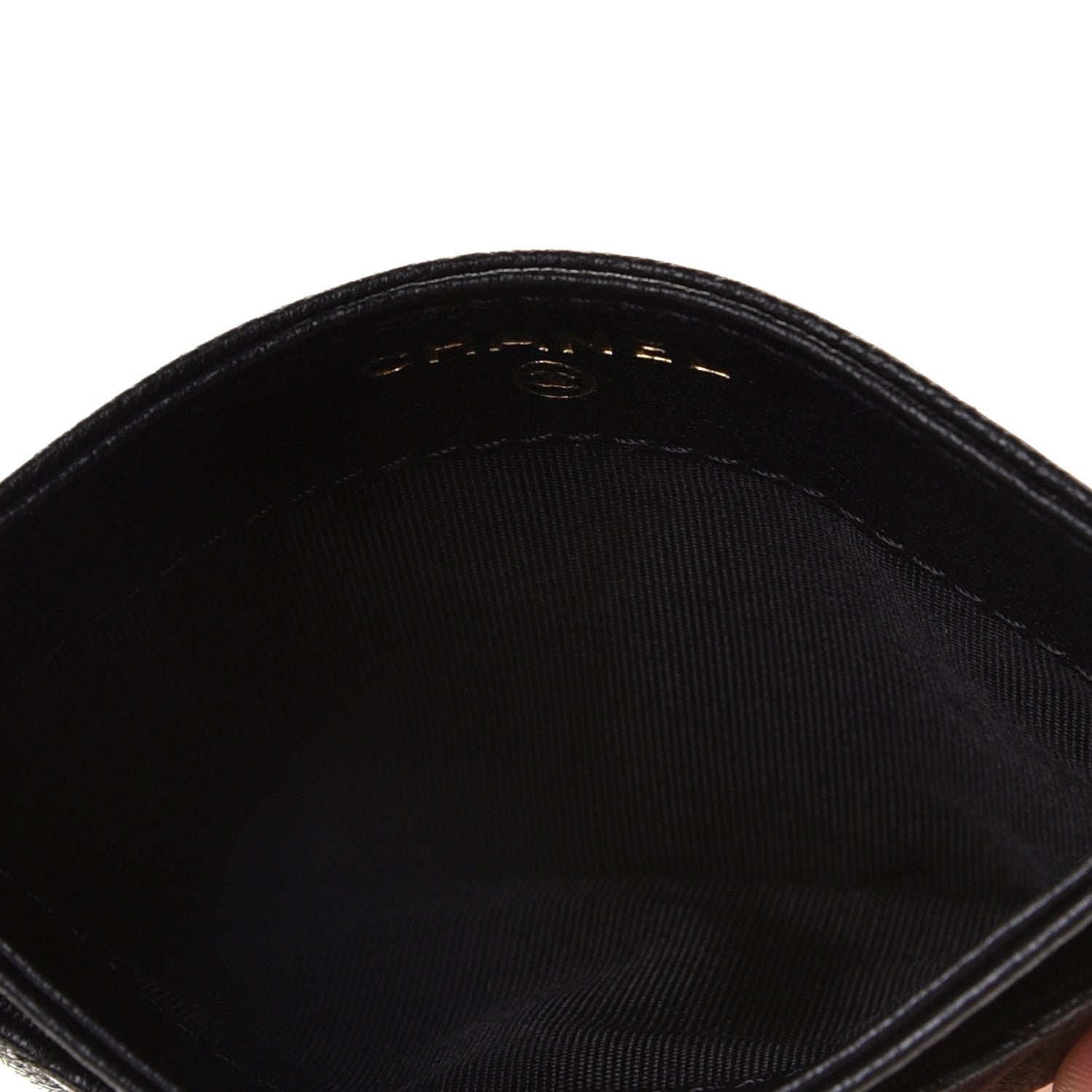 Chanel Shiny Goatskin Quilted Chanel 19 Card Holder Black 6 of 10