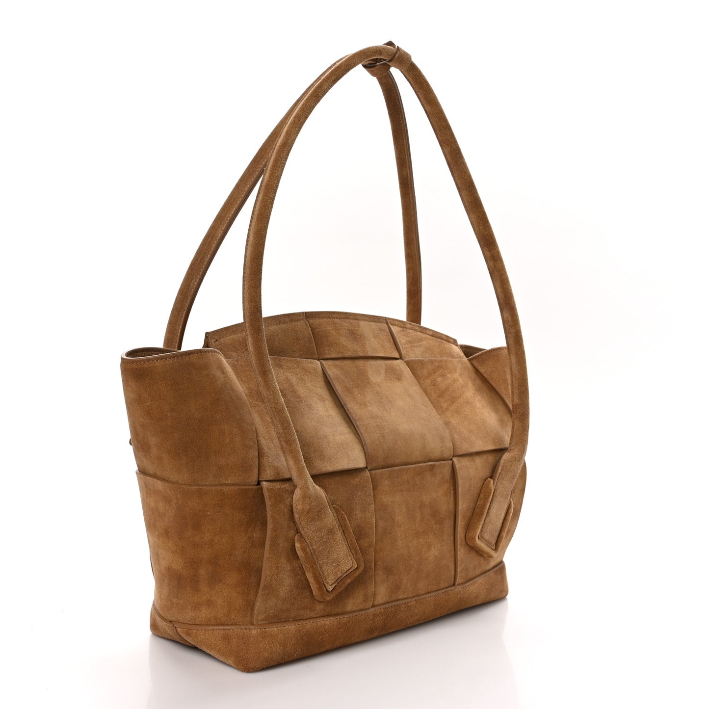 Suede Maxi Intrecciato Medium Arco Acorn
