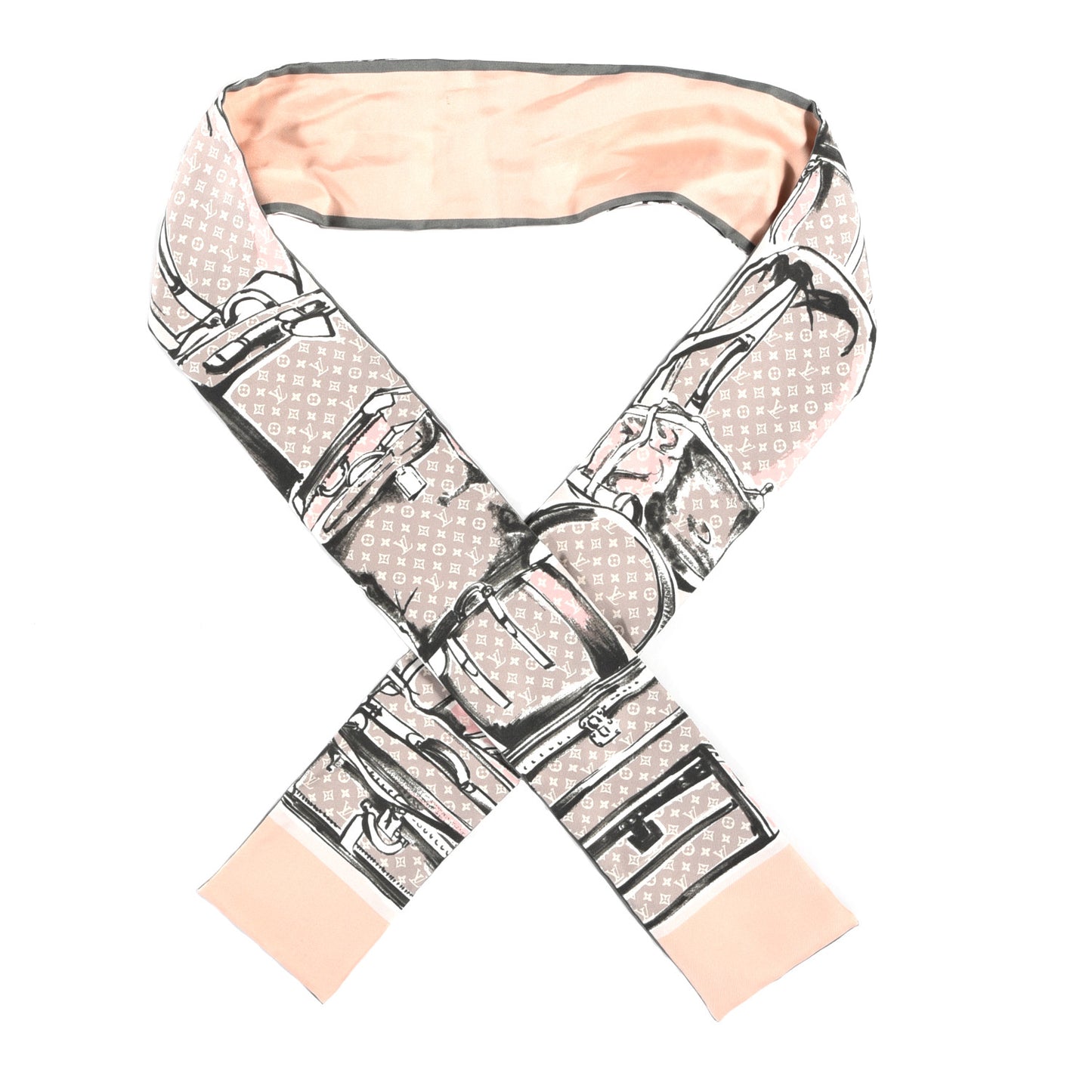 Silk Monogram Trunks Bandeau Rose Poudre