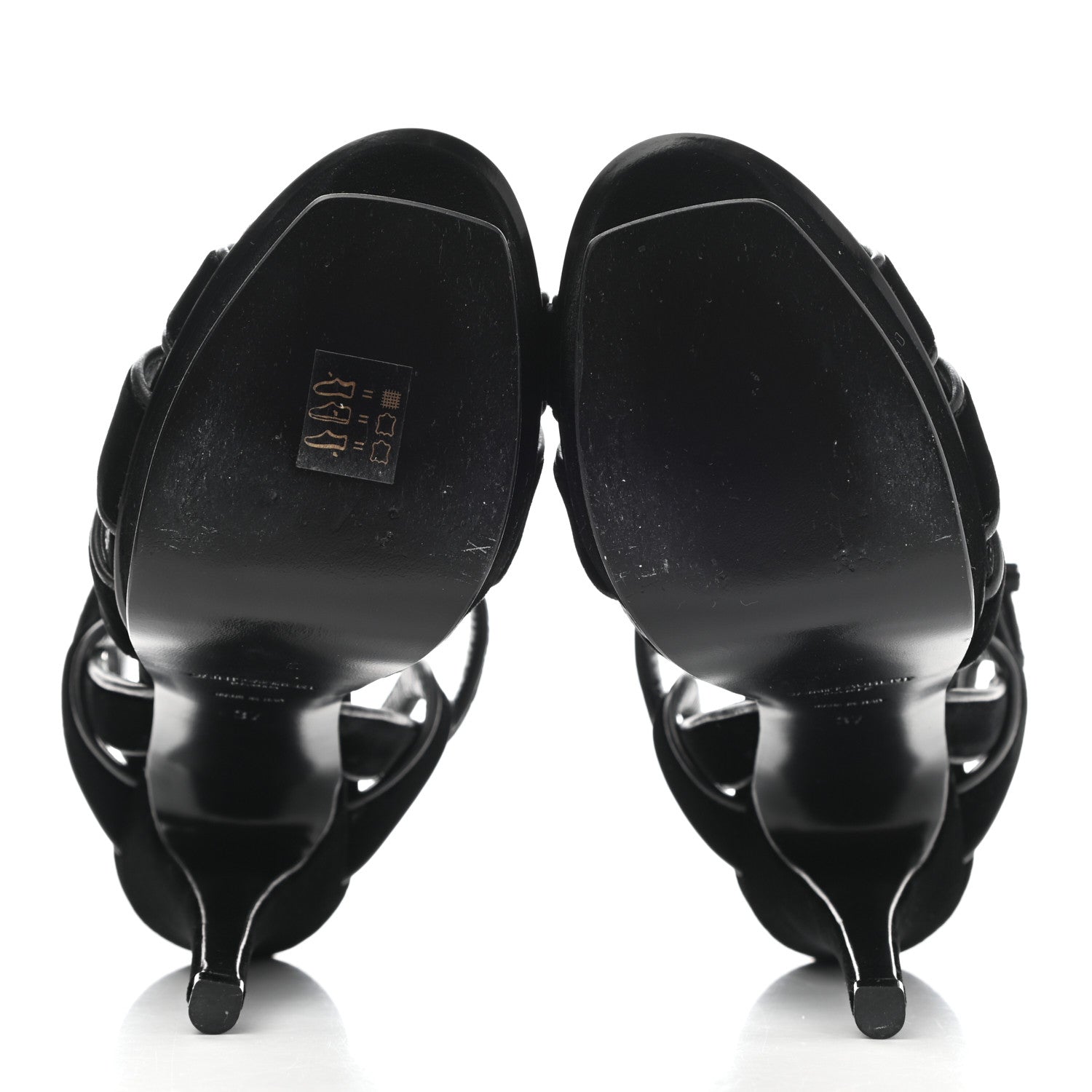 Saint Laurent Velvet Tribute 105 Platform Sandals 40 Black 5 of 9