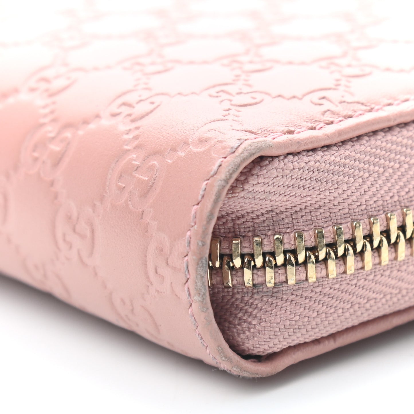 Microguccissima Zip Around Wallet Soft Pink