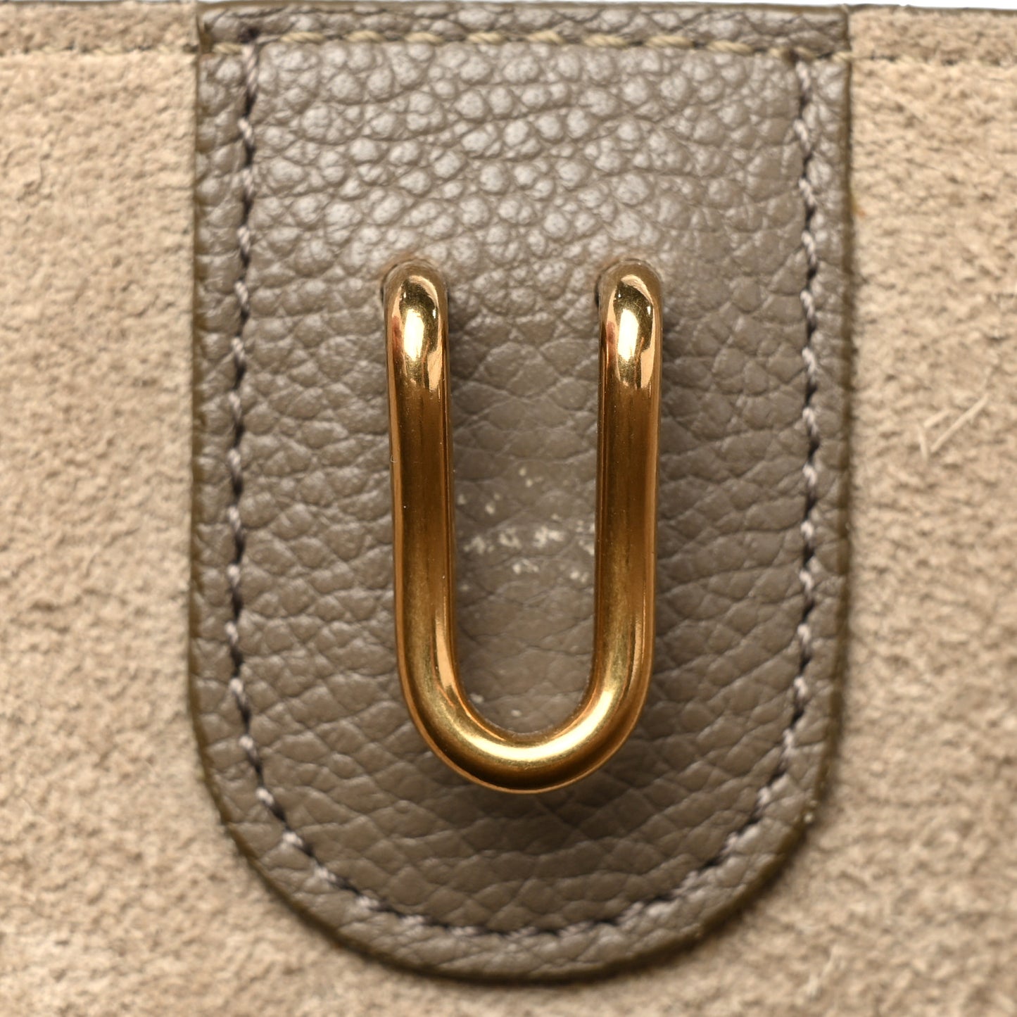 Soft Grained Calfskin Small Sangle Bucket Bag Taupe