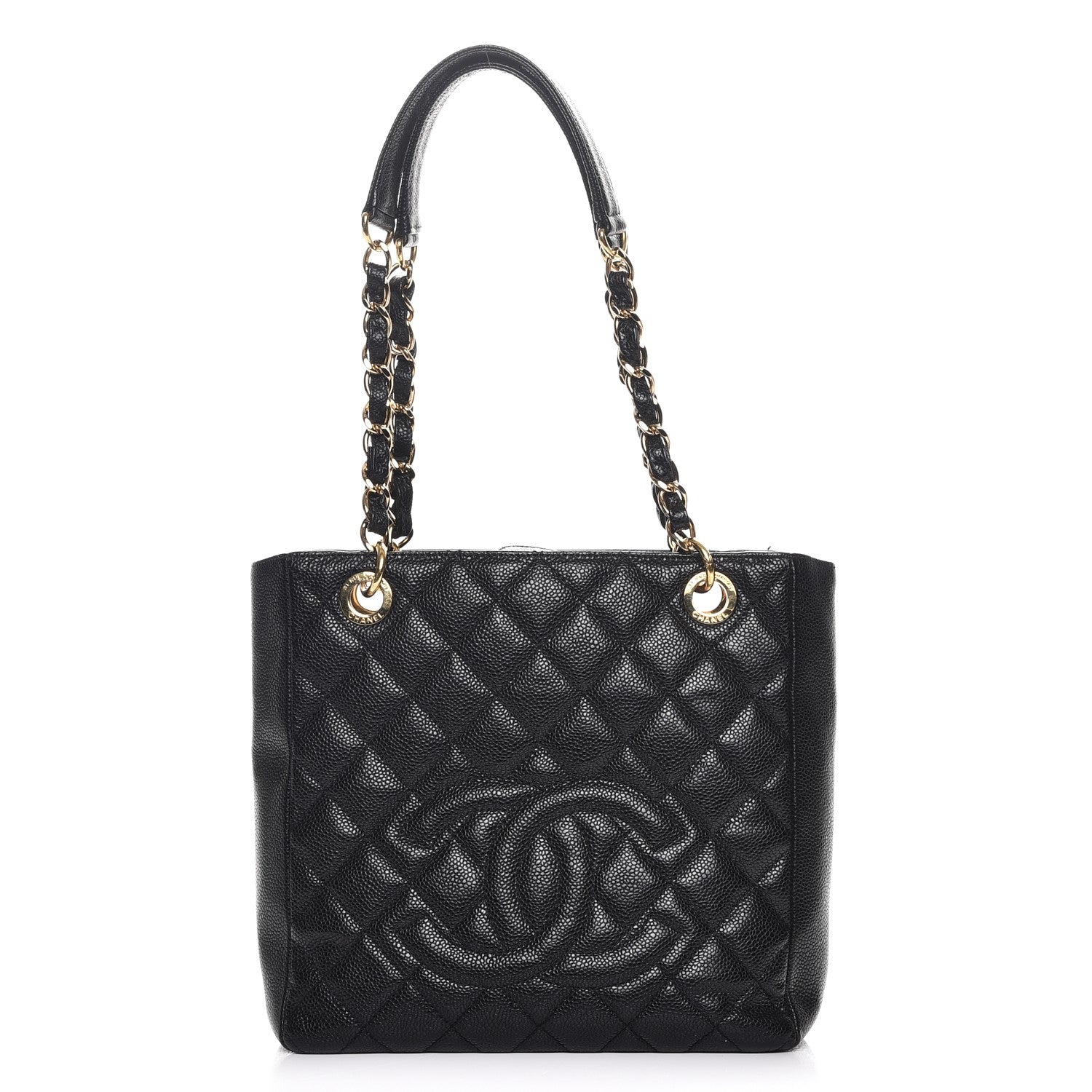 Chanel Caviar Quilted Petit Shopping Tote PST Black 1 of 9